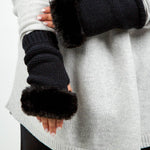 ARMWARMERS with FAUX FUR plus-size - AMOUR781