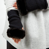ARMWARMERS with FAUX FUR plus-size - AMOUR781