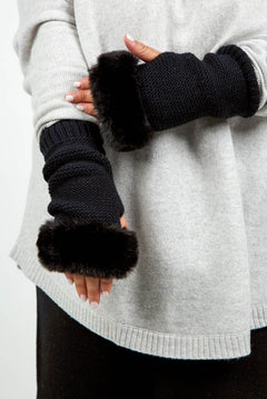 ARMWARMERS with FAUX FUR plus-size - AMOUR781