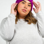 CASHMERE CABLE HAT plus-size - AMOUR781