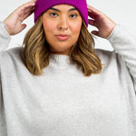 CASHMERE CABLE HAT plus-size - AMOUR781