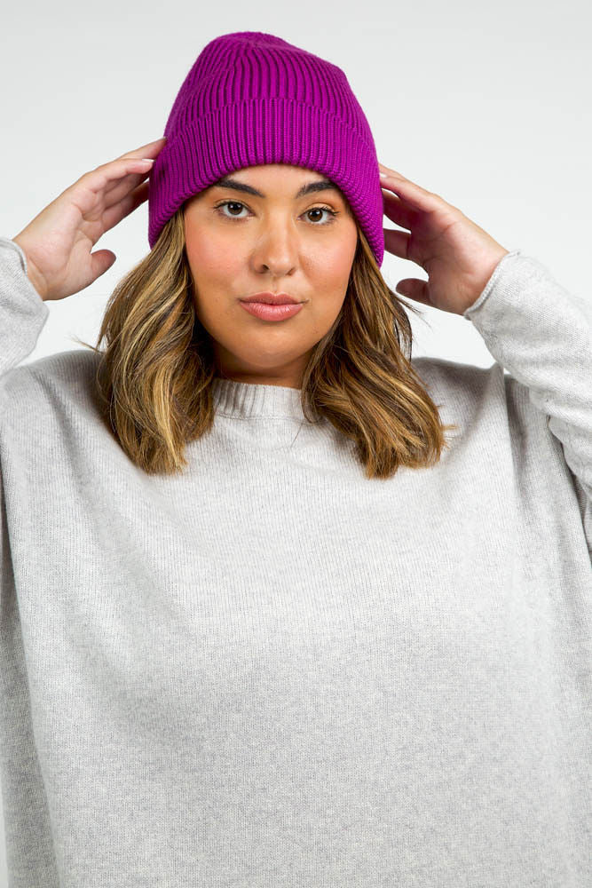 CASHMERE CABLE HAT - AMOUR781