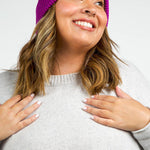CASHMERE CABLE HAT plus-size - AMOUR781