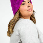 CASHMERE CABLE HAT plus-size - AMOUR781