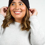 CASHMERE CABLE HAT plus-size - AMOUR781