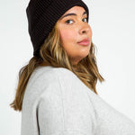 CASHMERE CABLE HAT plus-size - AMOUR781