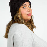 CASHMERE CABLE HAT plus-size - AMOUR781