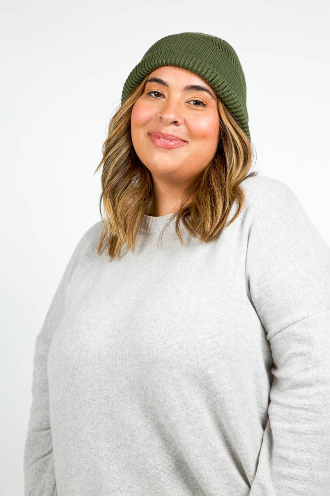 CASHMERE CABLE HAT plus-size - AMOUR781