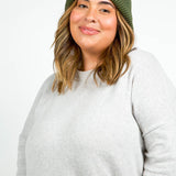 CASHMERE CABLE HAT plus-size - AMOUR781