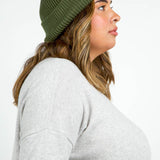 CASHMERE CABLE HAT plus-size - AMOUR781