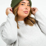 CASHMERE CABLE HAT plus-size - AMOUR781