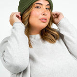 CASHMERE CABLE HAT plus-size - AMOUR781