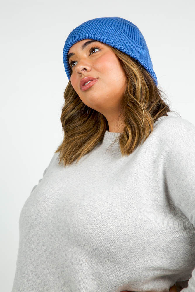CASHMERE CABLE HAT plus-size - AMOUR781