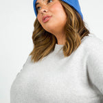 CASHMERE CABLE HAT plus-size - AMOUR781