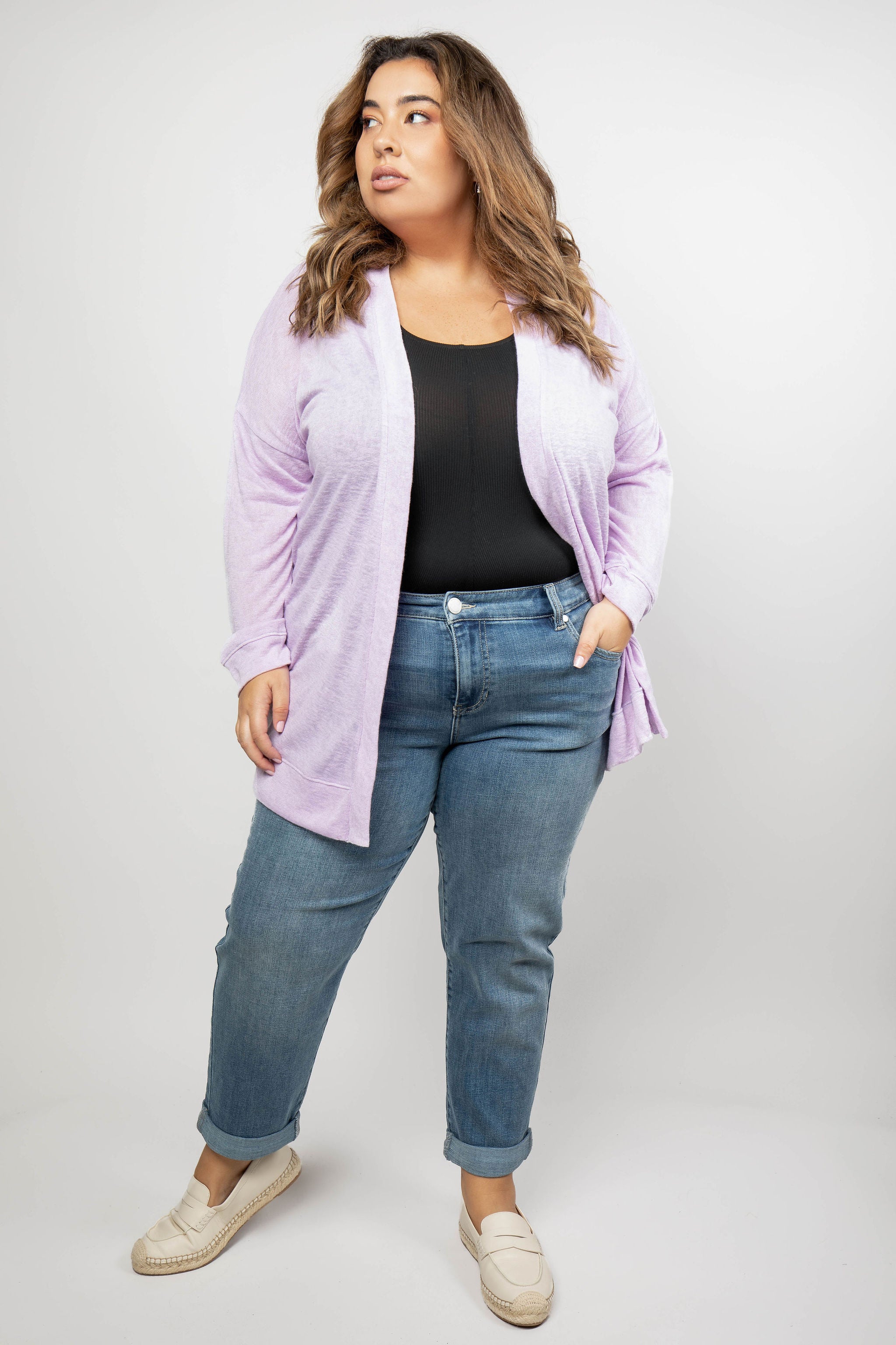 LONG CARDIGAN plus-size - AMOUR781