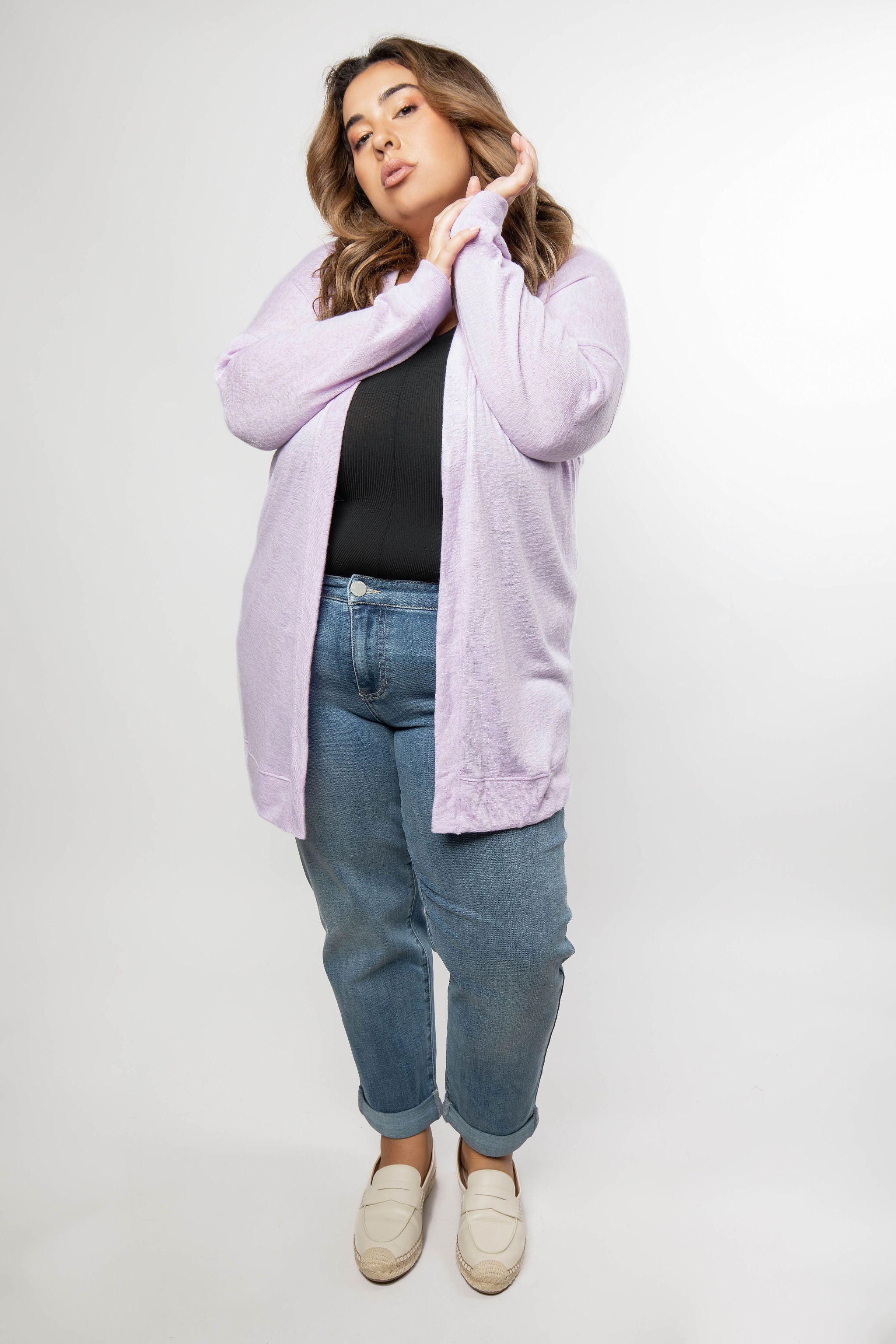 LONG CARDIGAN plus-size - AMOUR781