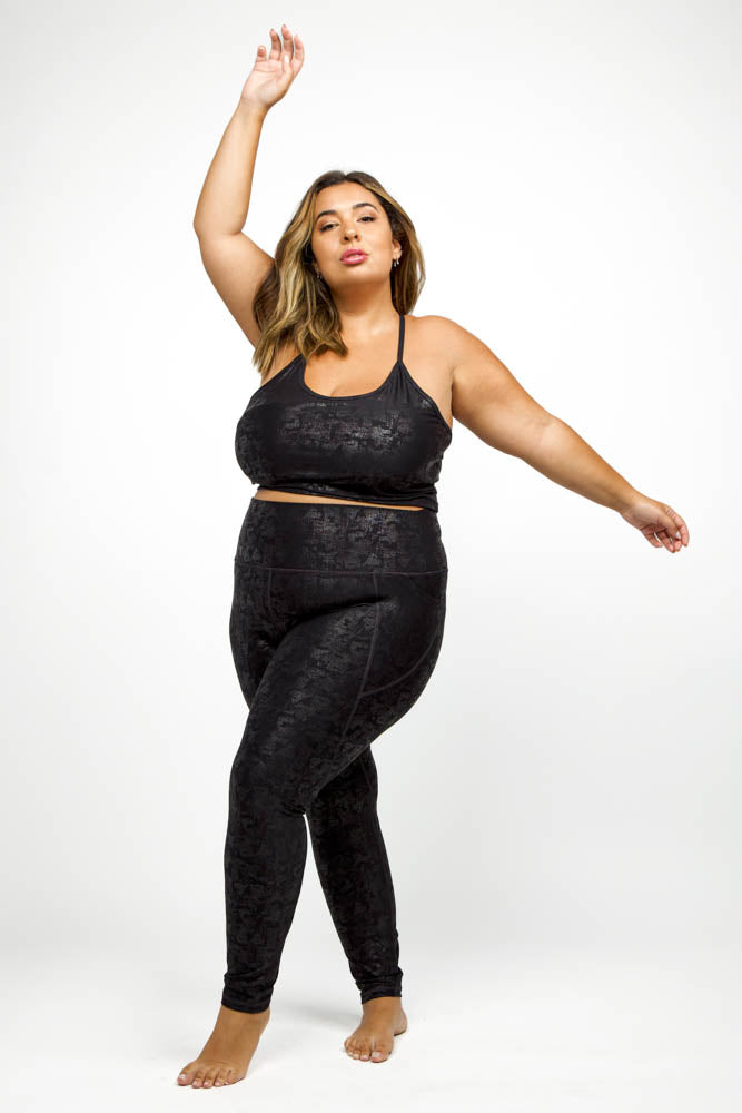 Cropped Metallic Foil Cami Designed by Mono B.