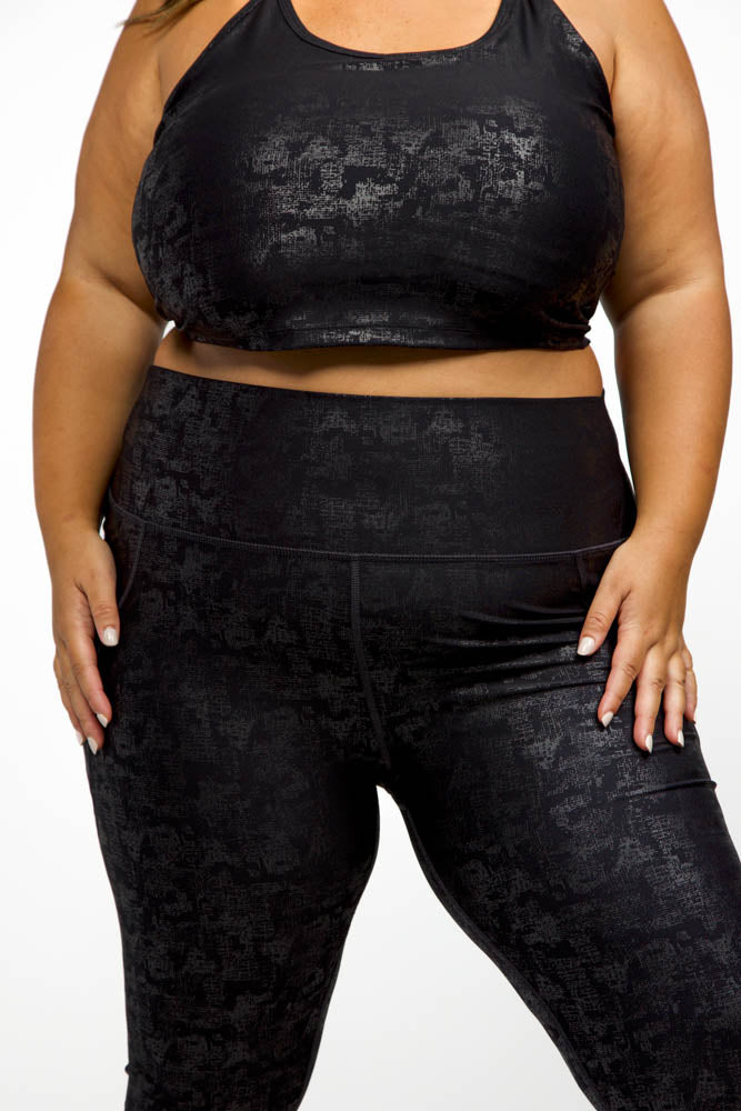 Cropped Metallic Foil Cami Designed by Mono B.