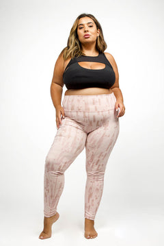 BRUSH STROKES HIGH-WAIST LEGGINGS plus-size - AMOUR781