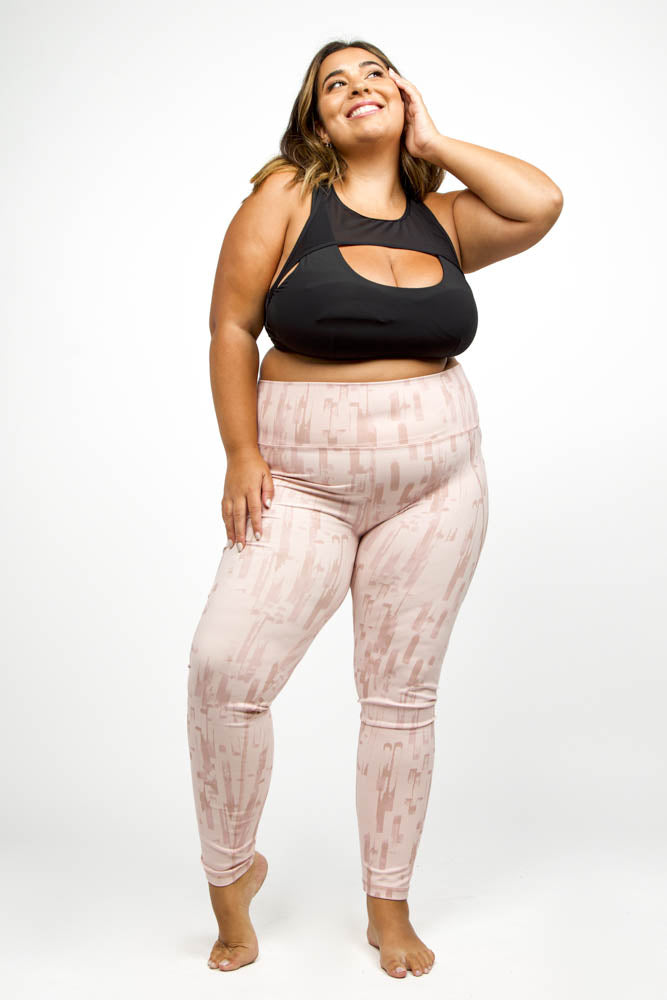 BRUSH STROKES HIGH-WAIST LEGGINGS plus-size - AMOUR781