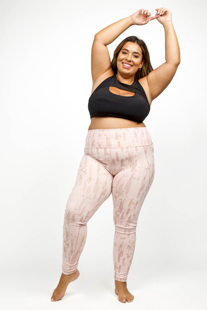 Brush Strokes High-Waist Leggings Designed by Mono B.