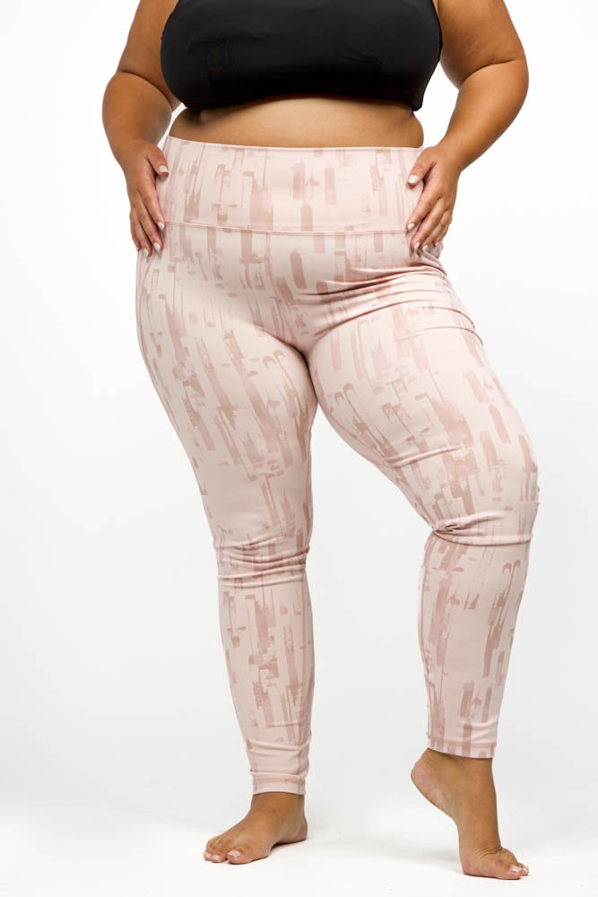 BRUSH STROKES HIGH-WAIST LEGGINGS plus-size - AMOUR781
