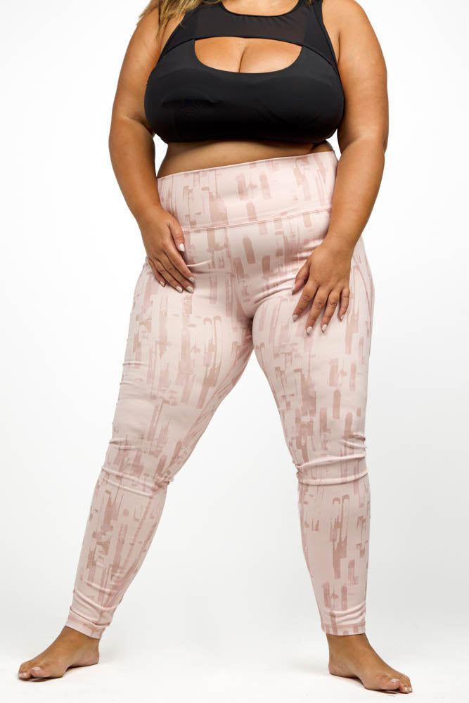BRUSH STROKES HIGH-WAIST LEGGINGS plus-size - AMOUR781