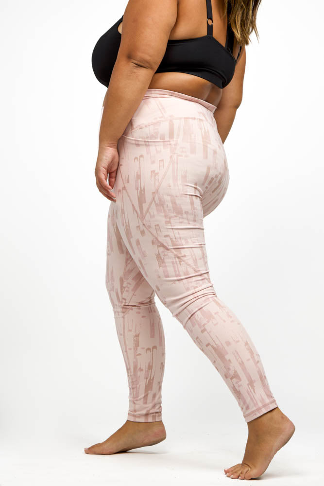 BRUSH STROKES HIGH-WAIST LEGGINGS plus-size - AMOUR781