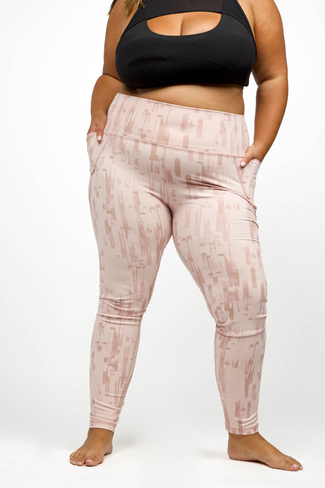 BRUSH STROKES HIGH-WAIST LEGGINGS plus-size - AMOUR781
