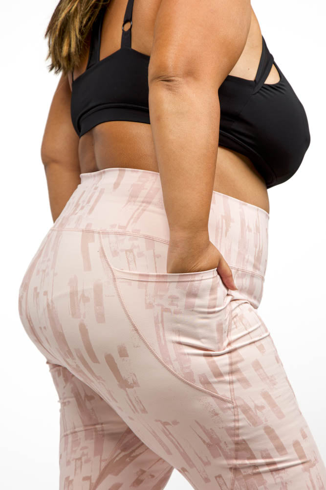 BRUSH STROKES HIGH-WAIST LEGGINGS plus-size - AMOUR781