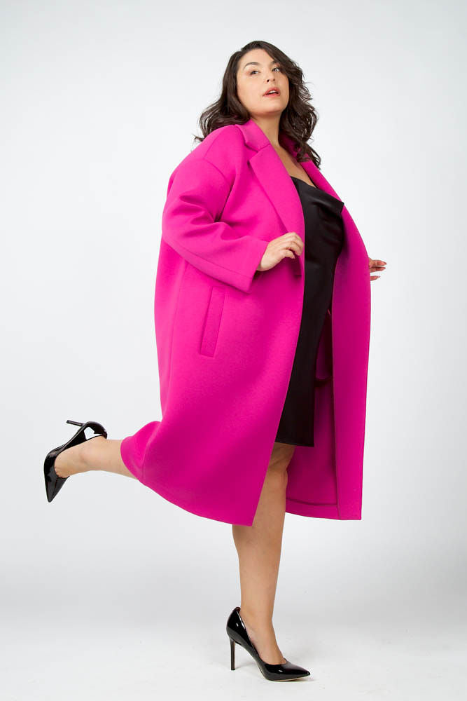 LONG ONE BUTTON COAT - AMOUR781