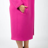 LONG ONE BUTTON COAT plus-size - AMOUR781