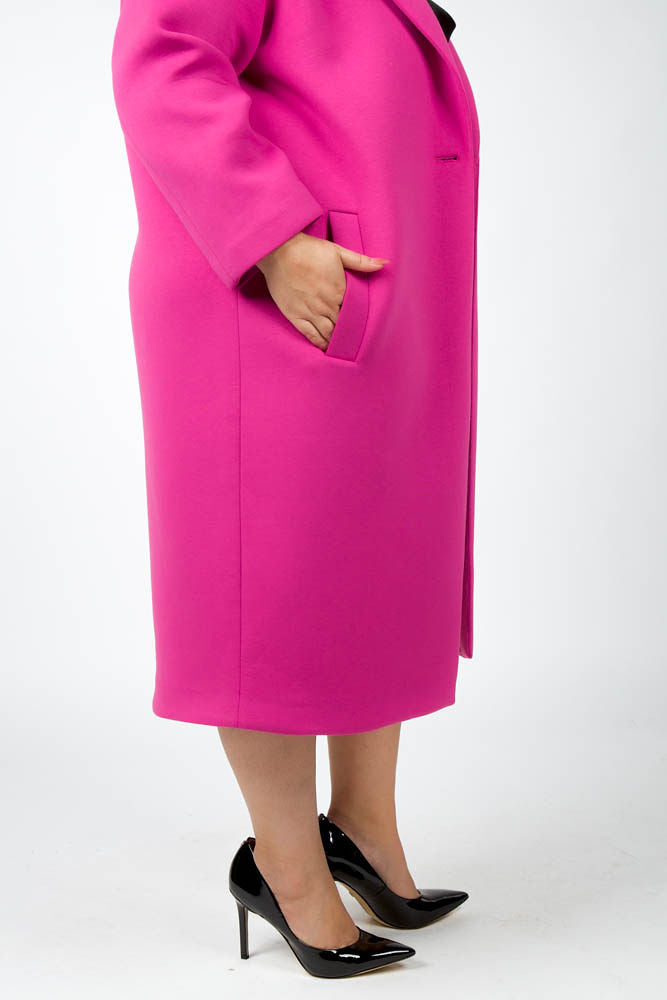 LONG ONE BUTTON COAT - AMOUR781