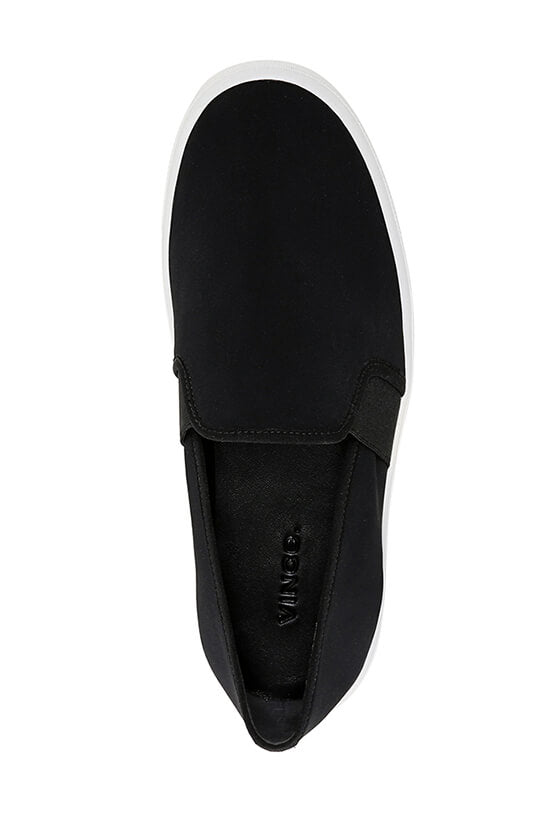 The Blair Sneaker in black canvas designed by Vince