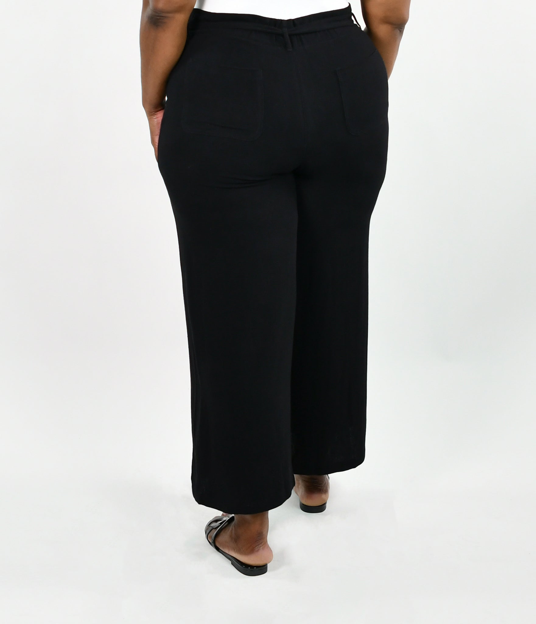 LINEN WIDE LEG PANTS plus-size - AMOUR781