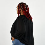 TOP WITH ROUND NECK AND SHEER SLEEVES plus-size - AMOUR781