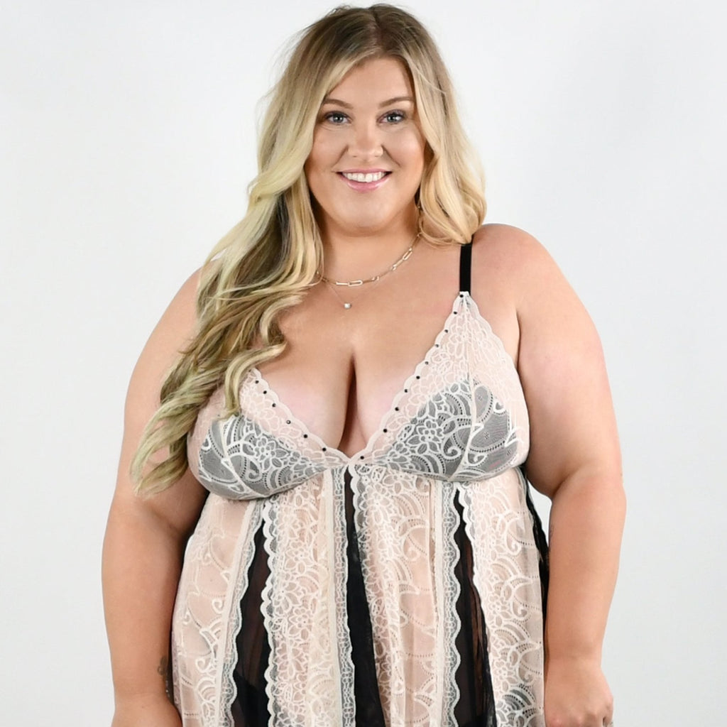 Black Babydoll Set by Isayes