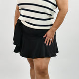 STRIPE V-NECK SLEEVELESS TOP plus-size - AMOUR781