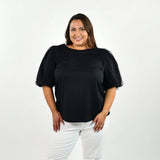 SHIRT with SHEER SLEEVE plus-size - AMOUR781