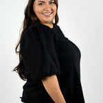SHIRT with SHEER SLEEVE plus-size - AMOUR781