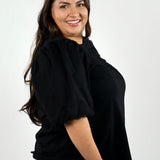SHIRT with SHEER SLEEVE plus-size - AMOUR781