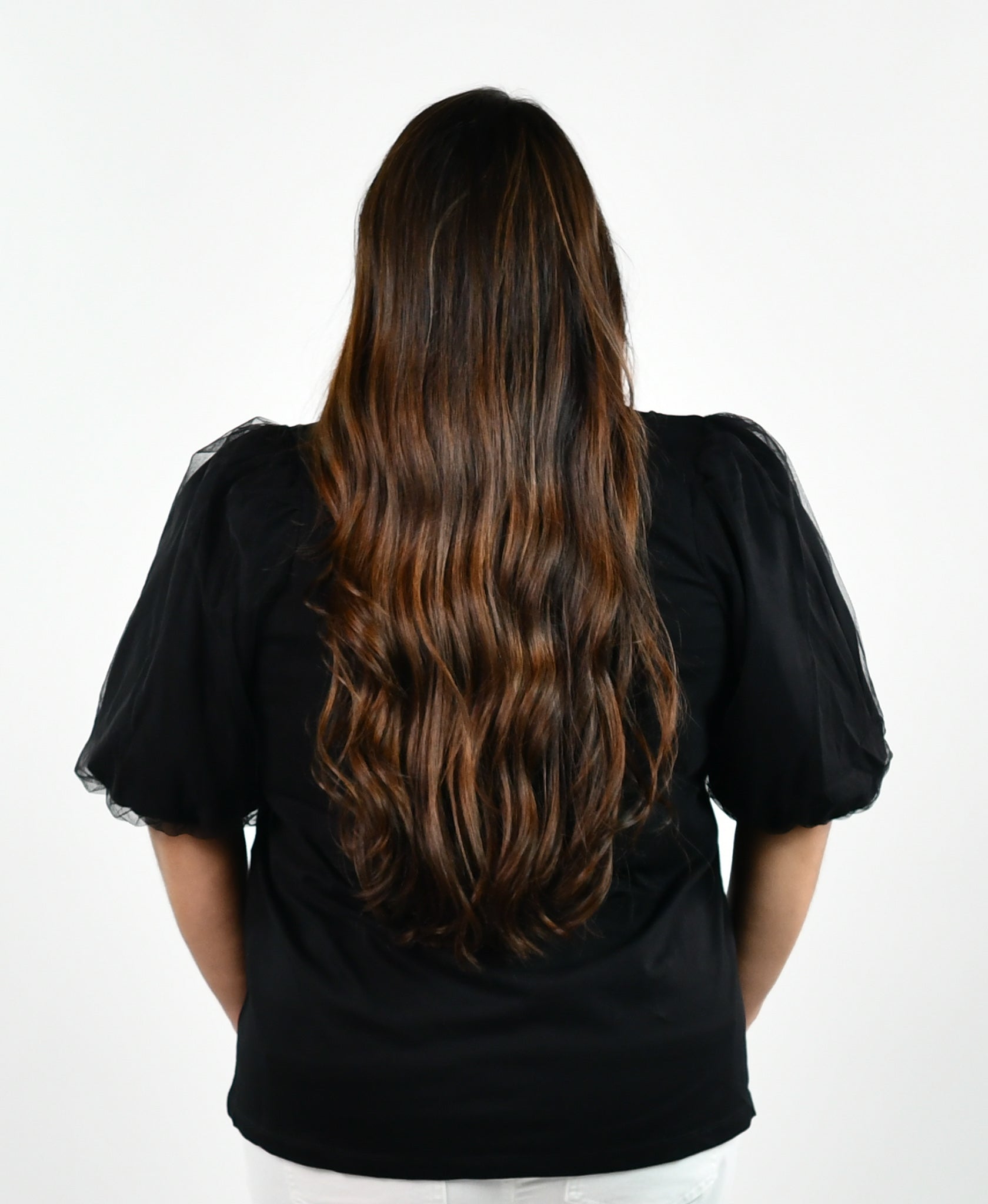 SHIRT with SHEER SLEEVE plus-size - AMOUR781