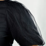 SHIRT with SHEER SLEEVE plus-size - AMOUR781