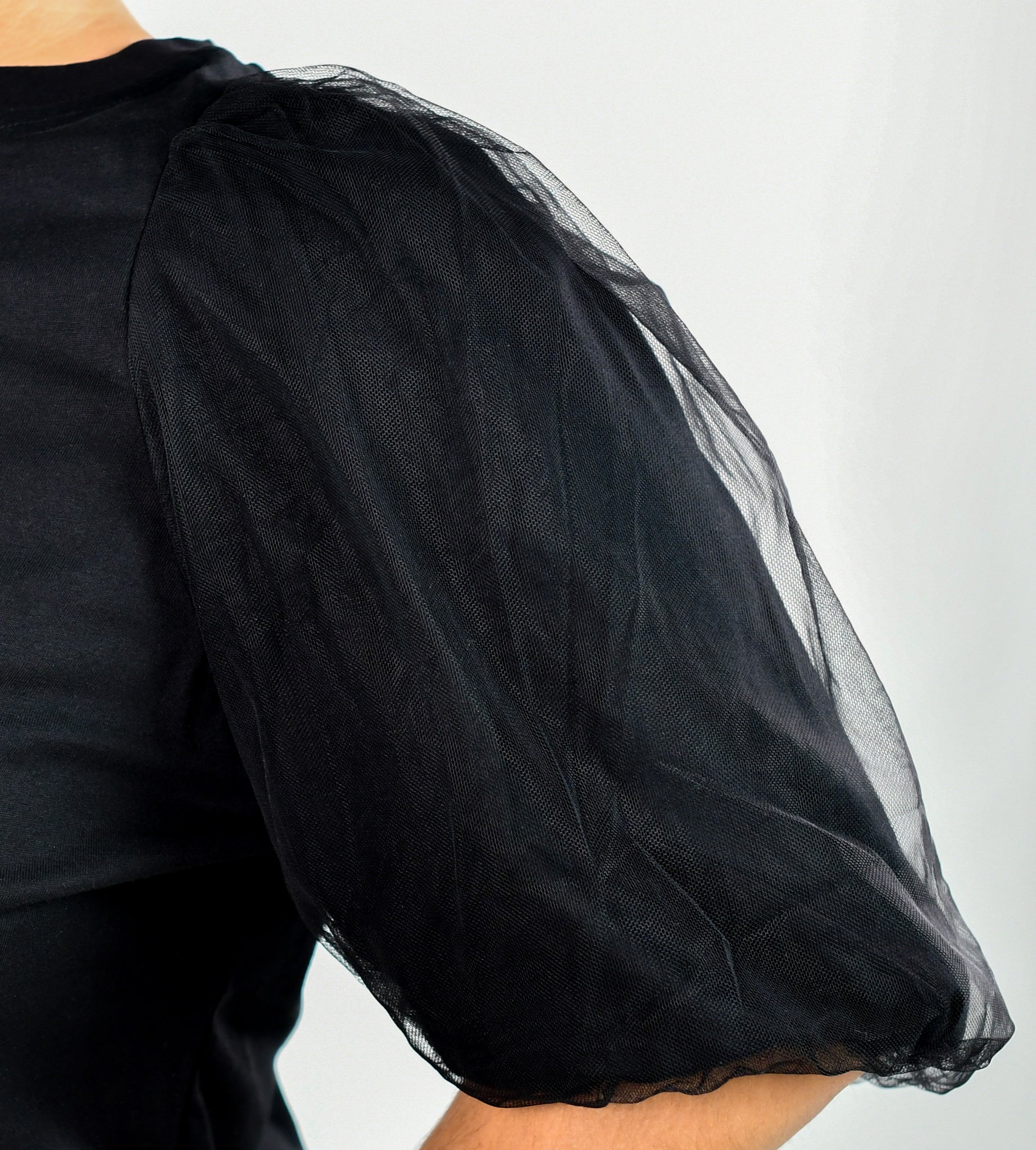 SHIRT with SHEER SLEEVE plus-size - AMOUR781