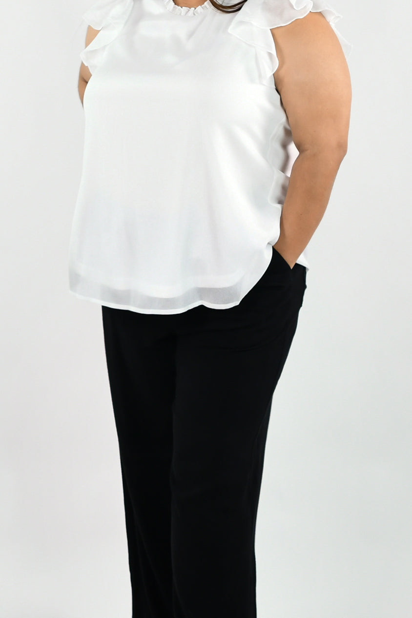 LINEN WIDE LEG PANTS plus-size - AMOUR781