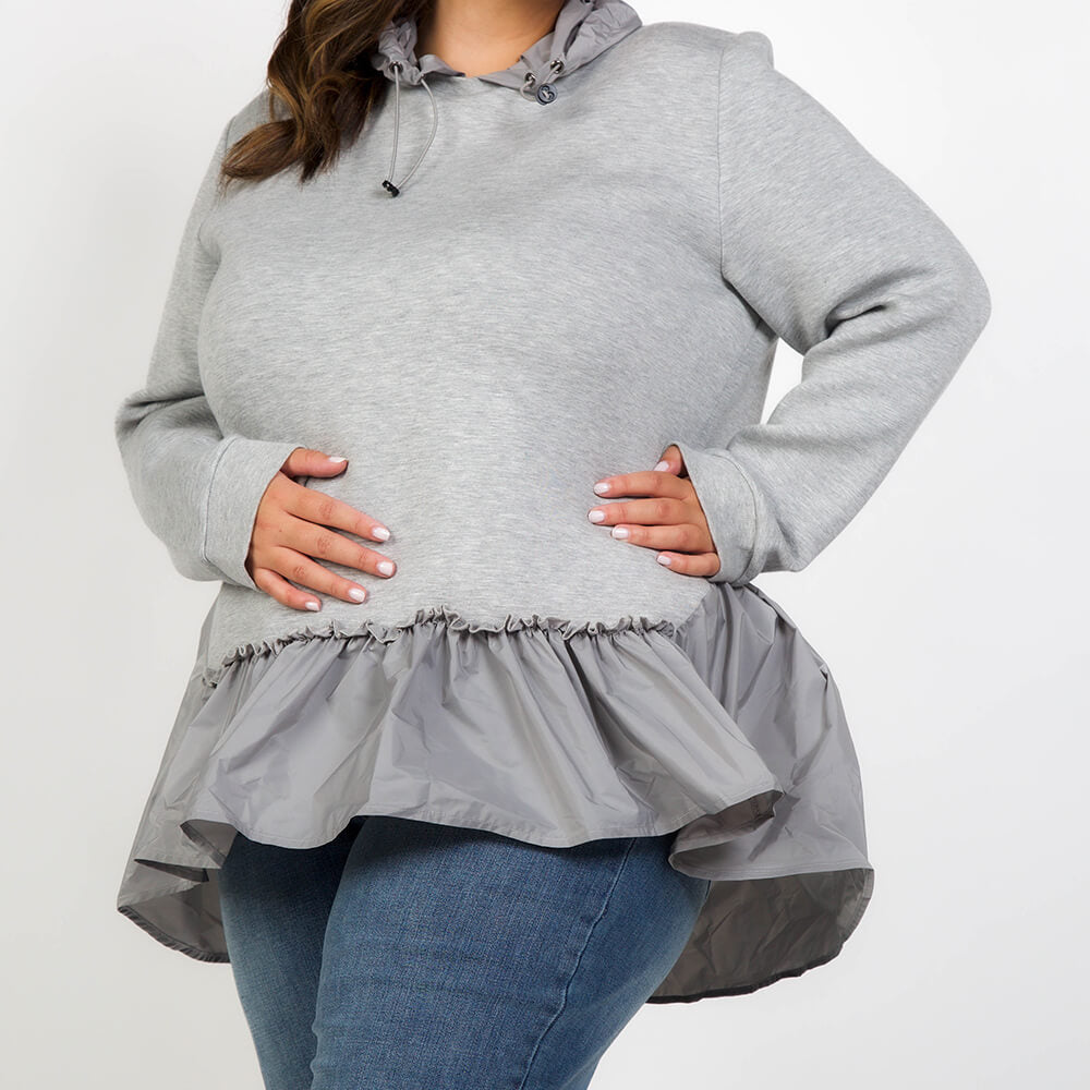 FABRIA HOODIE TOP plus-size - AMOUR781