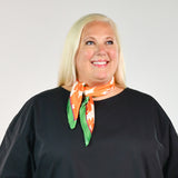 FLOWER PLEATED DIAMOND SCARF plus-size - AMOUR781