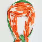 FLOWER PLEATED DIAMOND SCARF plus-size - AMOUR781