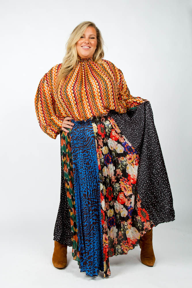 JOHANNA PRINTED SKIRT plus-size - AMOUR781