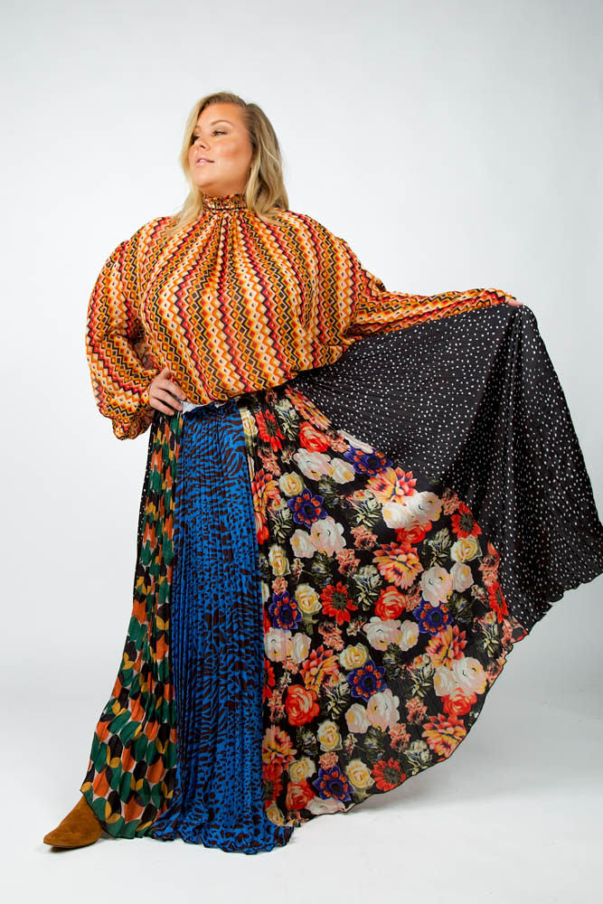 JOHANNA PRINTED SKIRT plus-size - AMOUR781